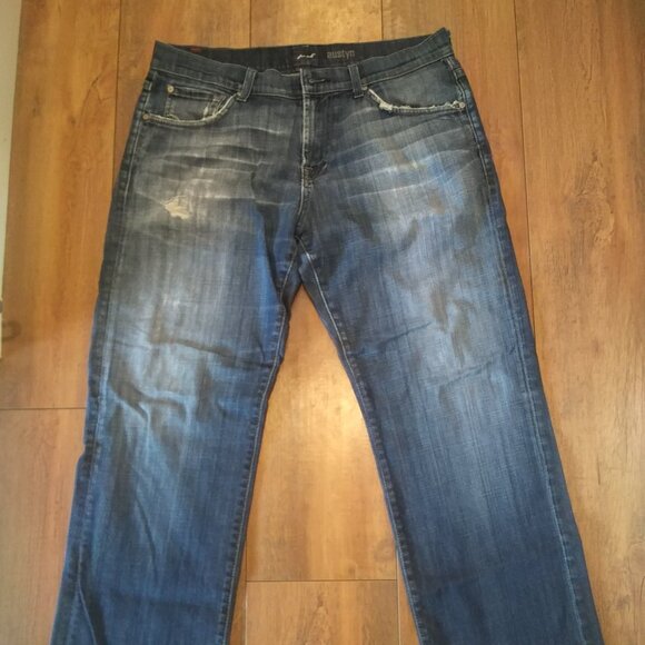 Men's 7 For All Mankind Austyn Relaxede Straight Fit Distressed Jeans - 34x30